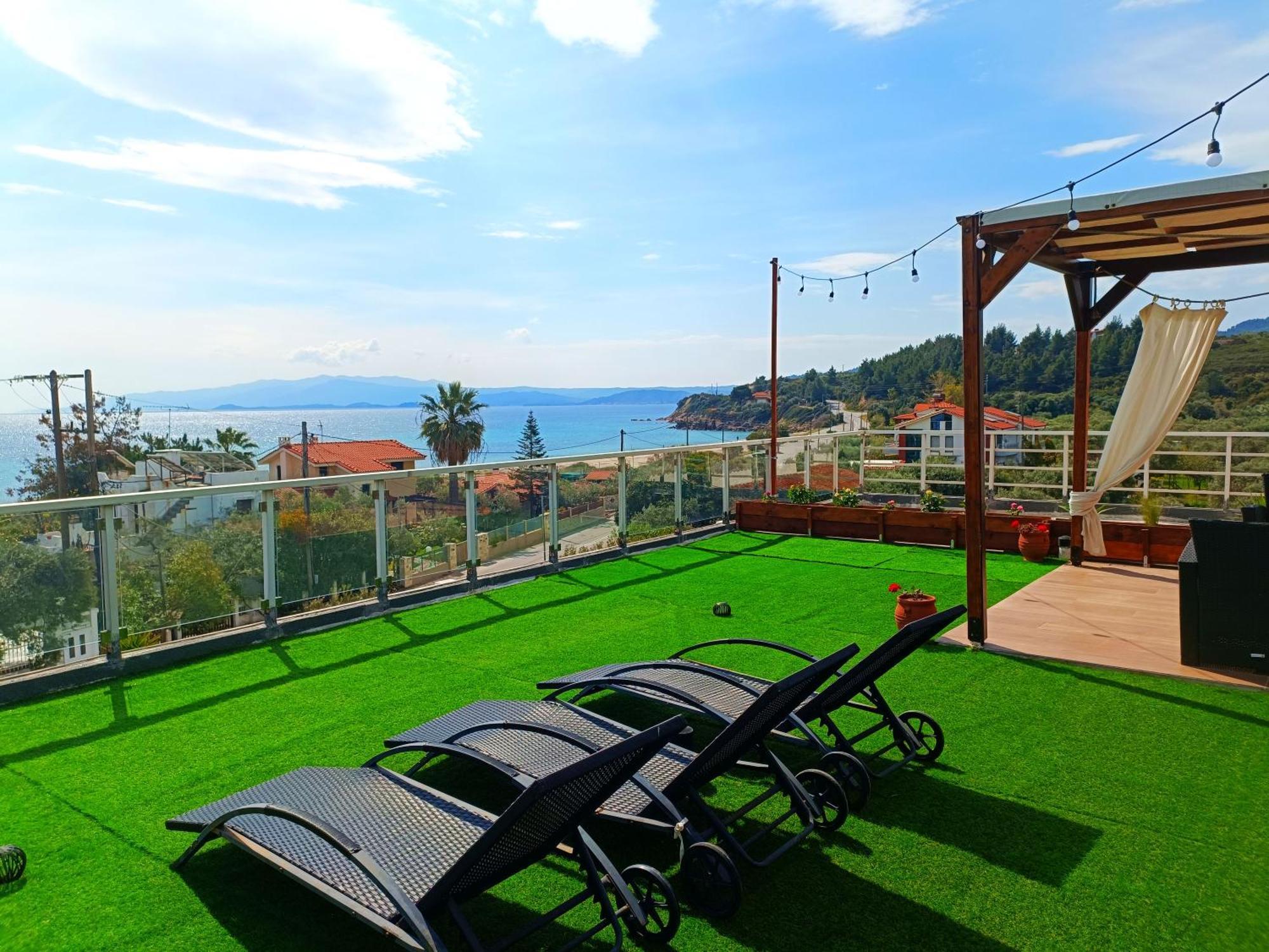 Salonikiou Beach Apartments & Villas Ájosz Nikólaosz Kültér fotó