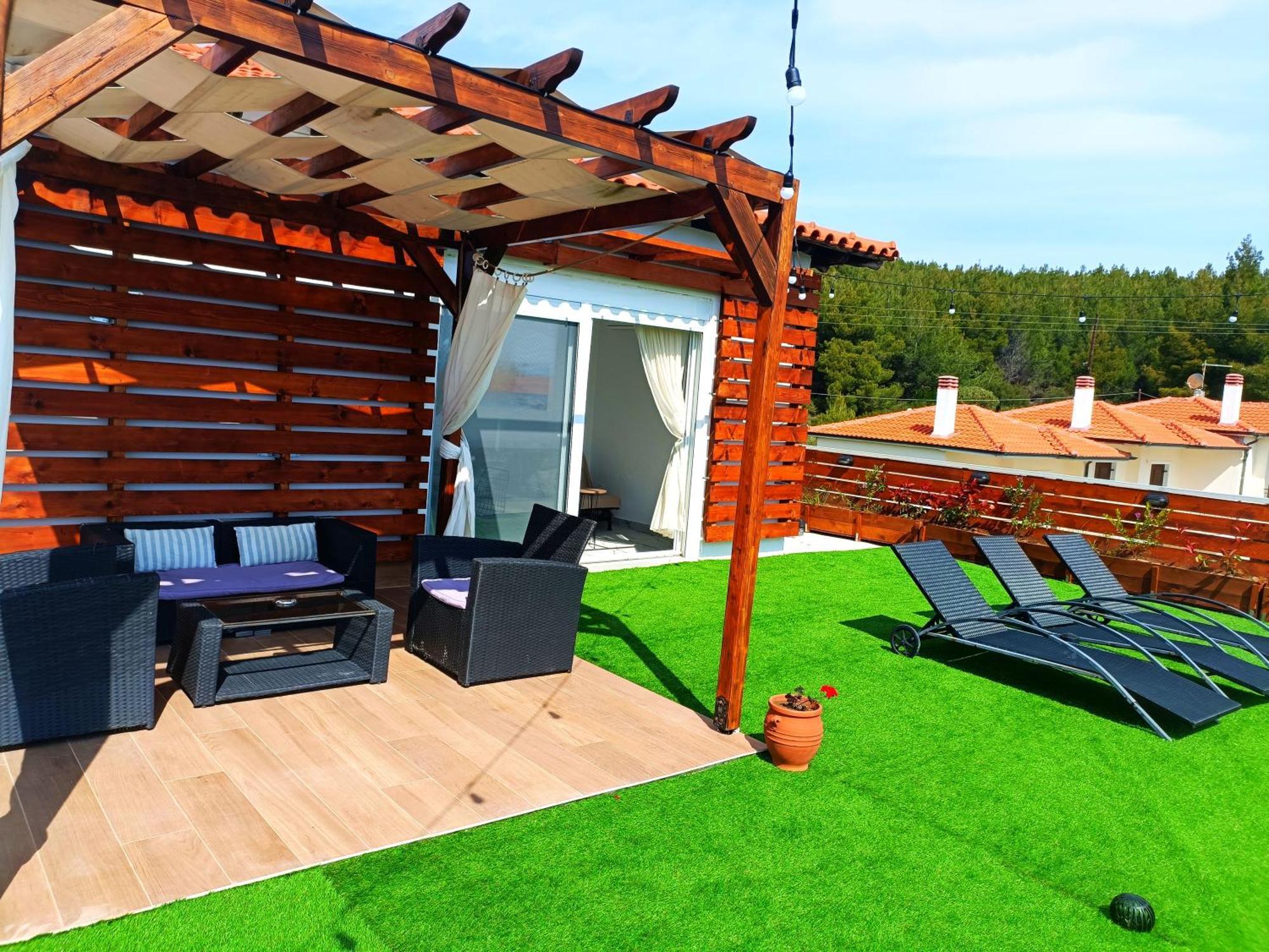 Salonikiou Beach Apartments & Villas Ájosz Nikólaosz Kültér fotó