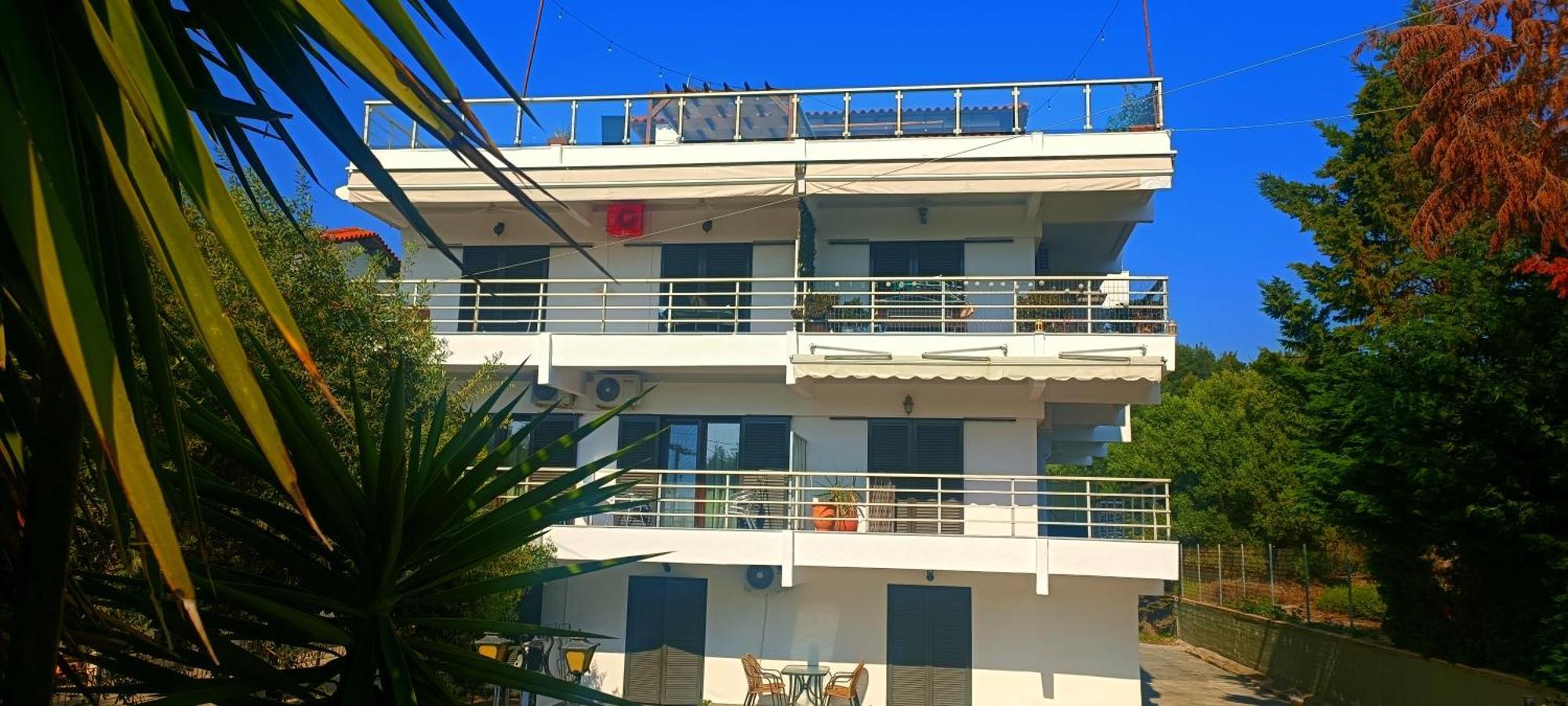 Salonikiou Beach Apartments & Villas Ájosz Nikólaosz Kültér fotó